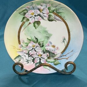 Weiman Germany Vintage 8.5" Collectible Plate Dogwood Flowers Hand Painted Signe